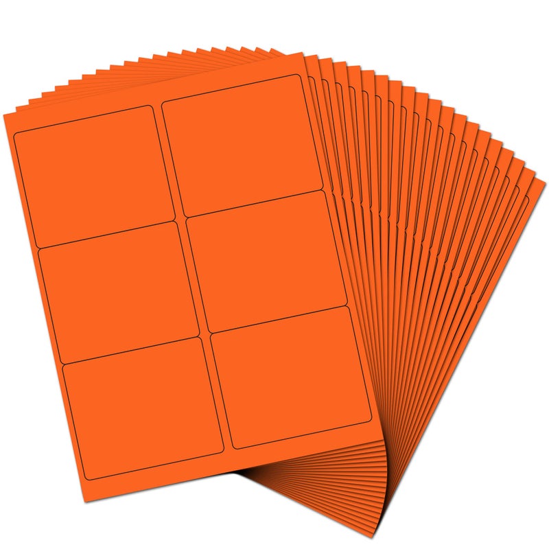 JAM PAPER Shipping Address Labels - Large - 3 1/3 x 4 - Orange - 120/Pack - Image 1